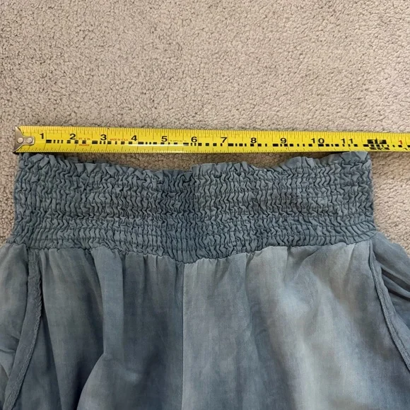Final Touch Blue Tie-Dye Wide Leg Palazzo Pants Smocked Waist Boho Small USA - Picture 8 of 9